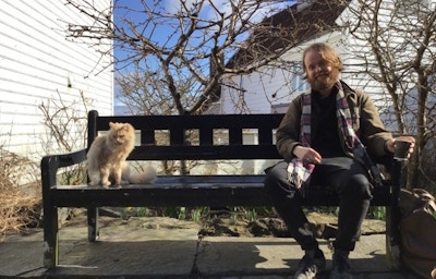 Martin Bruras and cat