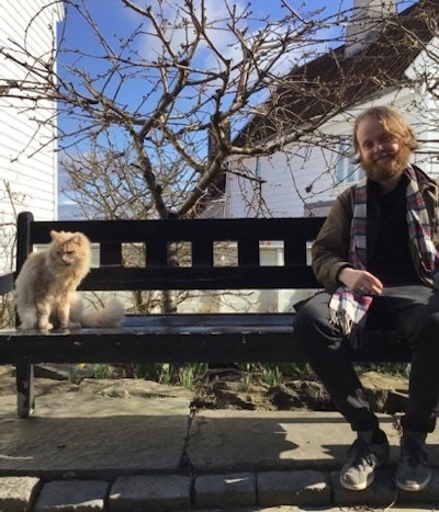 Martin Bruras and cat