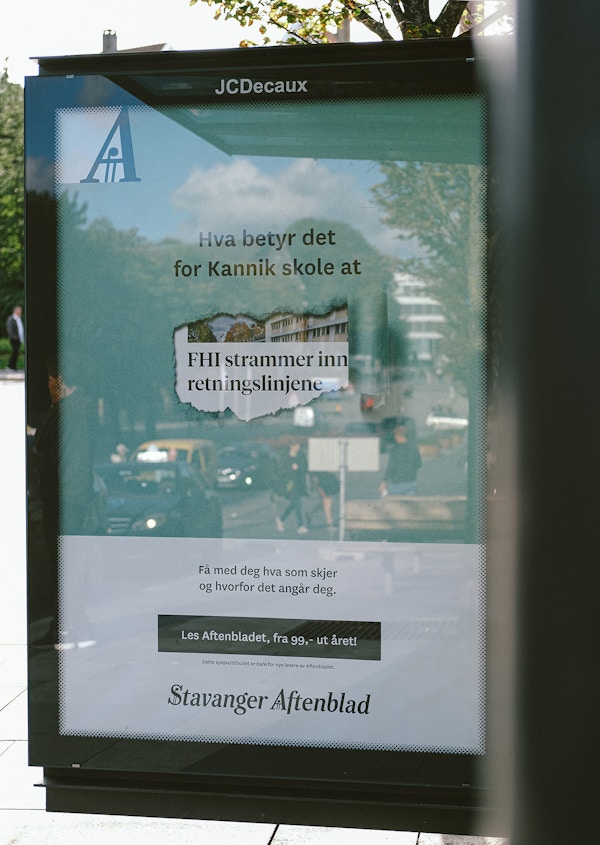 Stavanger Aftenblad - utendørs board