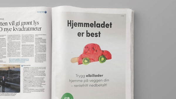 Bilde av melon-is helside annonse - Hjemmeladet kampanje for Lyse